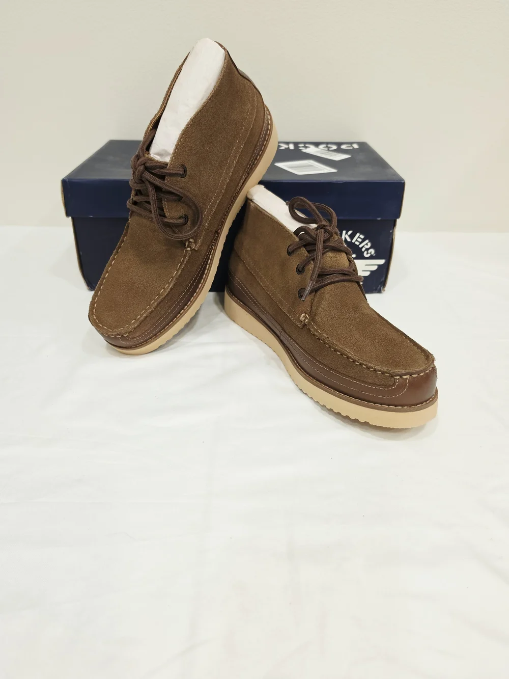 Dockers Men's Brown Suede Chukka Boots with Tan Sole